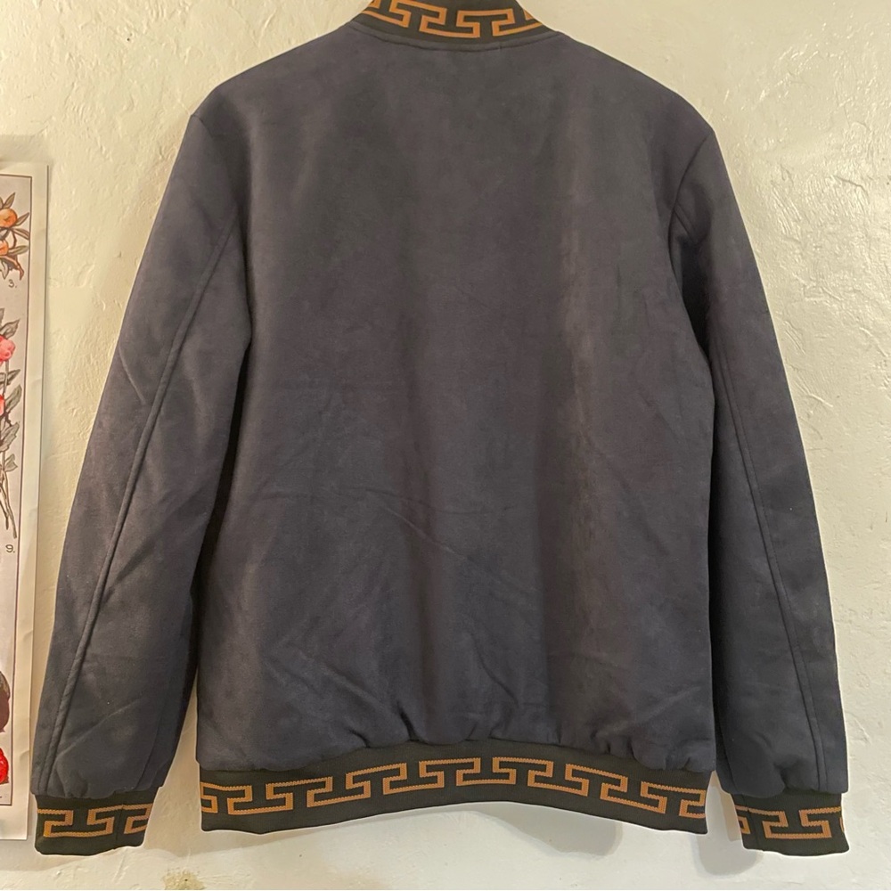 VIP Collection Men's Navy Bomber Jacket - Picture 5 of 6